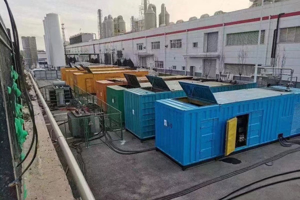隆阳发电机租赁施工现场